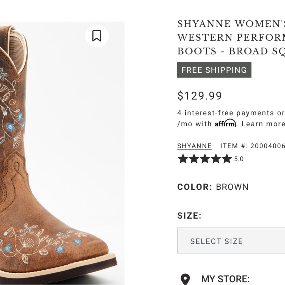 Shyanne Brown Heeled Boots with Western Stitching